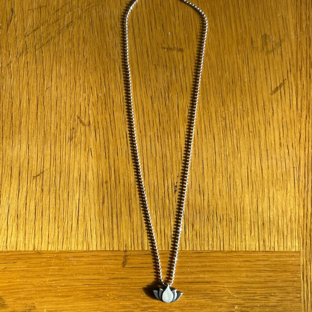 Minimalist Lotus Pendant Necklace